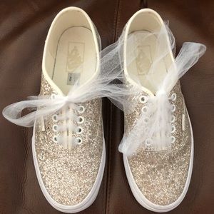 Classic VANS Rose Gold Glitter ~ New ~ Sz 9 Womens